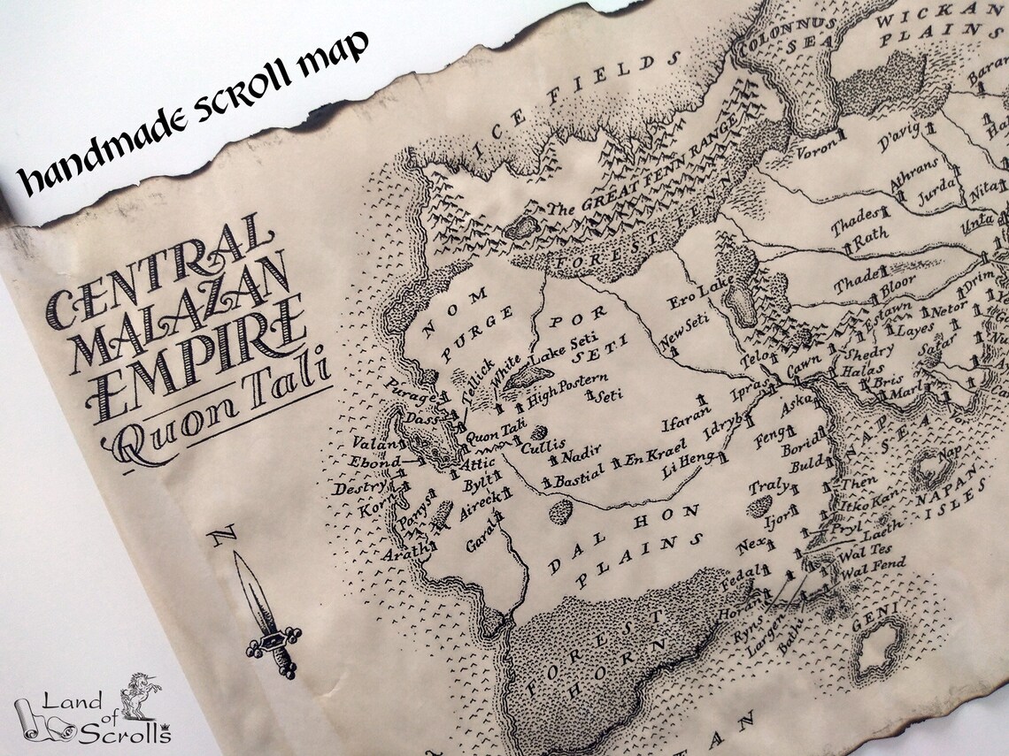 CENTRAL MALAZAN EMPIRE Map Quon Tali Map Malazan Map Steven - Etsy Finland