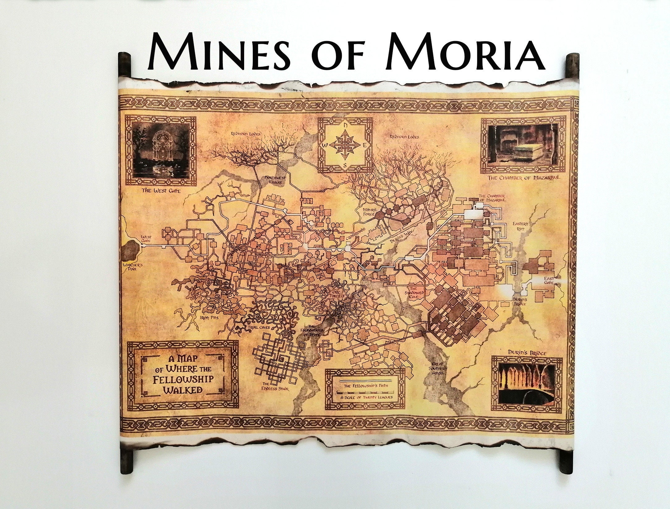 Mines of Moria Color Map Lord of the Rings Map of Moria 