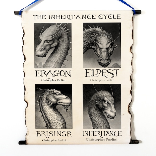 Inheritance Cycle Book Covers Poster on Handmade Scroll Poster Eragon Eldest Brisingr Inheritance Book Cover