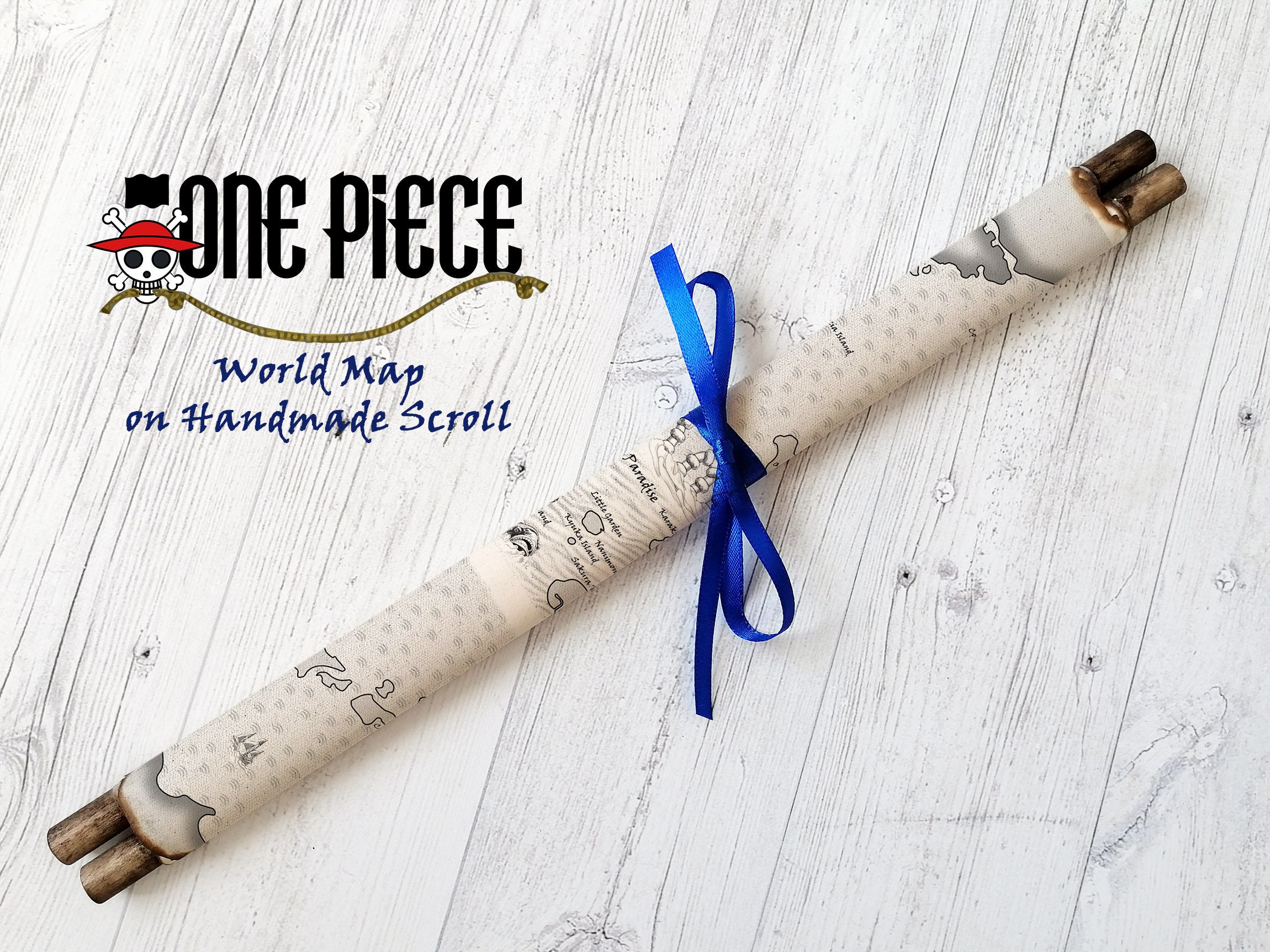 One Piece World Cloth Map Scroll - Inspired by One Piece - Geekify Inc