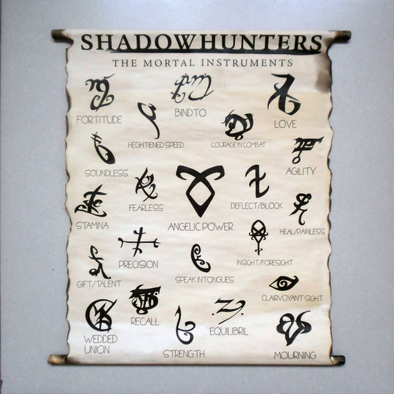 SHADOWHUNTERS All Runes, the Mortal Instruments Books Runes by