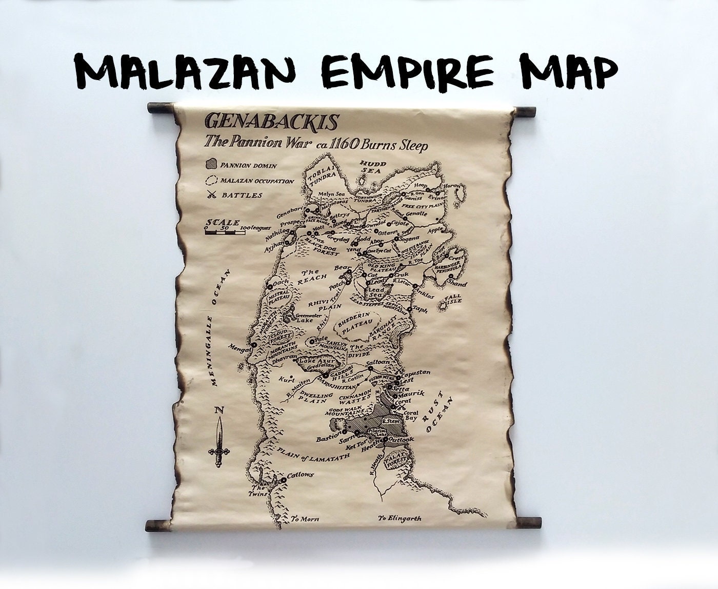 Malazan Genabackis Map the Malazan Empire Map Malazan Book - Etsy