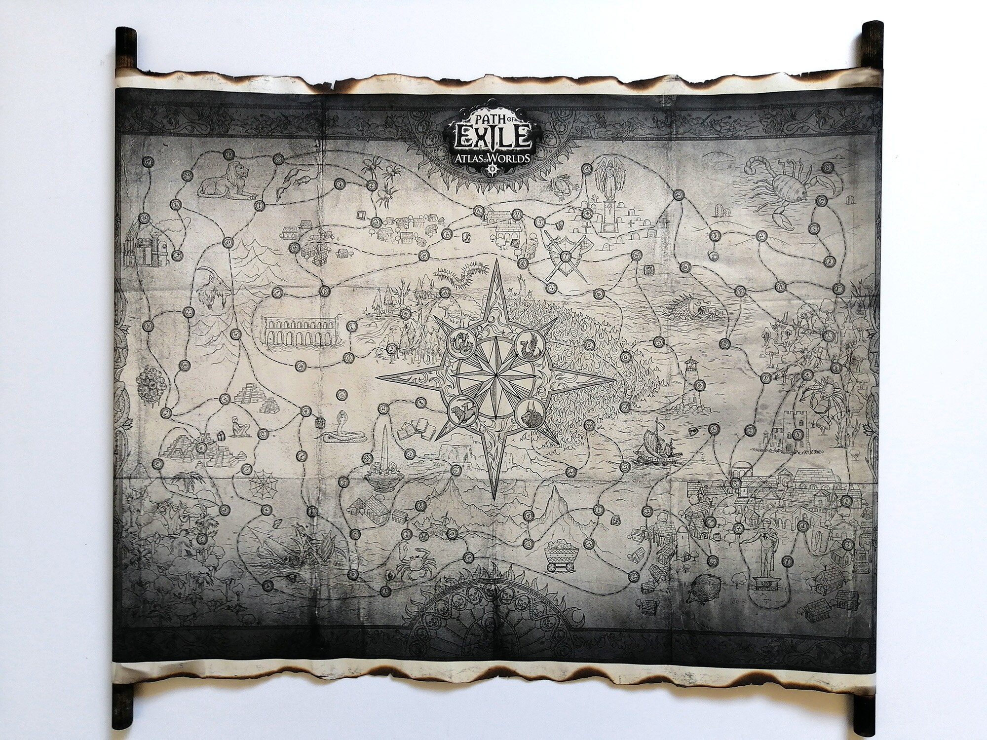 Path of Exile Map Atlas of Worlds Map HANDMADE SCROLL - Etsy Hong Kong