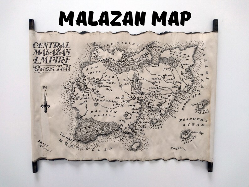CENTRAL MALAZAN EMPIRE Map Quon Tali Map Malazan Map Steven - Etsy ...