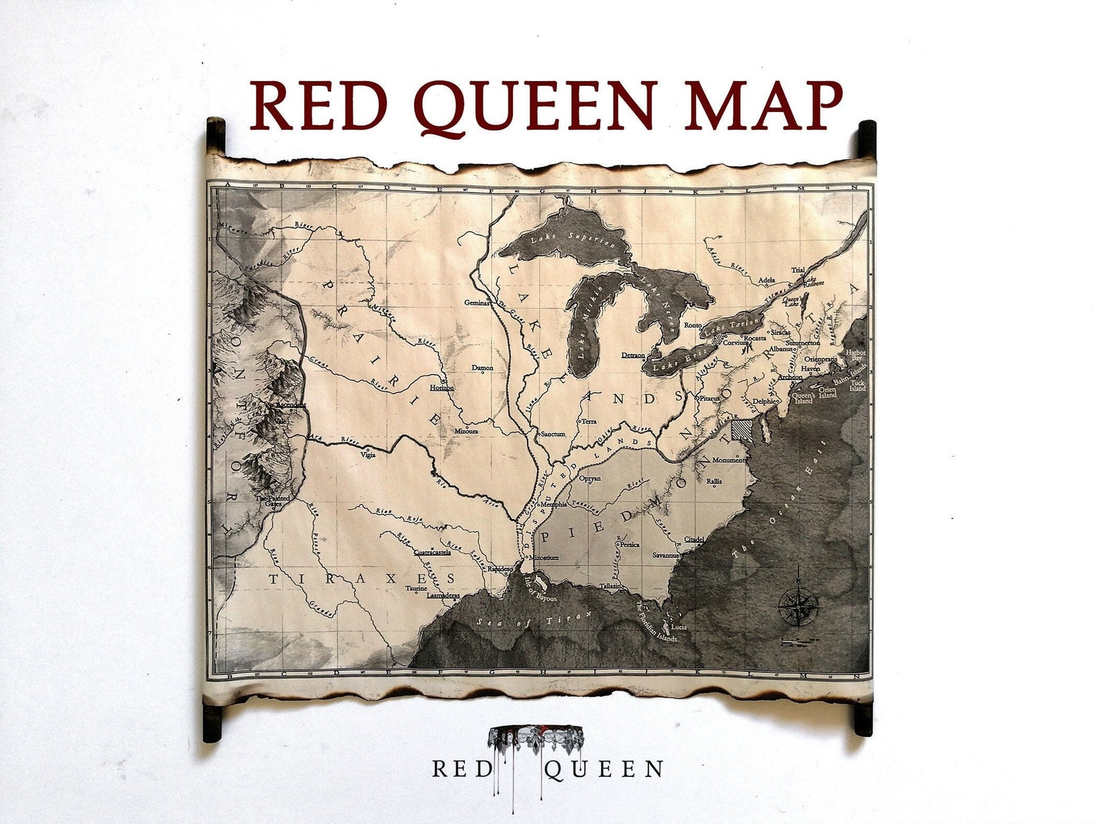 Red Queen World Map Map of Red Queen's Kingdom of Norta Etsy Sweden