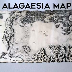 MAP of ALAGAESIA, ERAGON Map,Christopher Paolini, Eldest, Brisingr, Inheritance, Alagaesia Map, Map of Alagaësia Handmade Scroll Handcraft