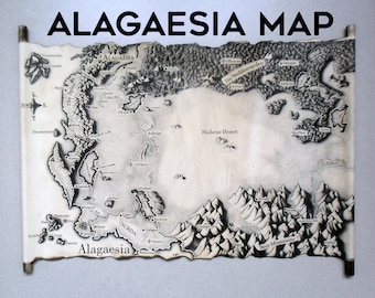 MAP of ALAGAESIA, ERAGON Map,Christopher Paolini, Eldest, Brisingr, Inheritance, Alagaesia Map, Map of Alagaësia Handmade Scroll Handcraft