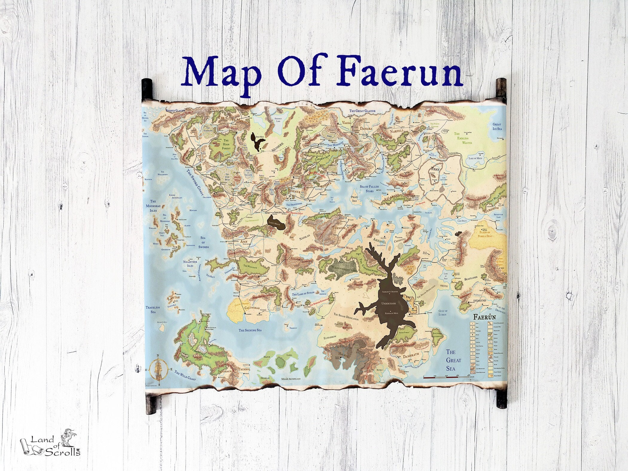 Map Of Faerun 5th Edition