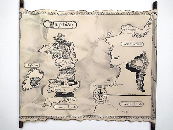 1 Prythian Map HANDMADE Scroll Acotar Map A Court of Thorns Etsy ACOTAR map o...