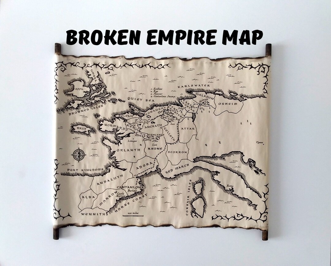 Map of the Broken Empire, King of Thorns Map, Red Queen's War Map