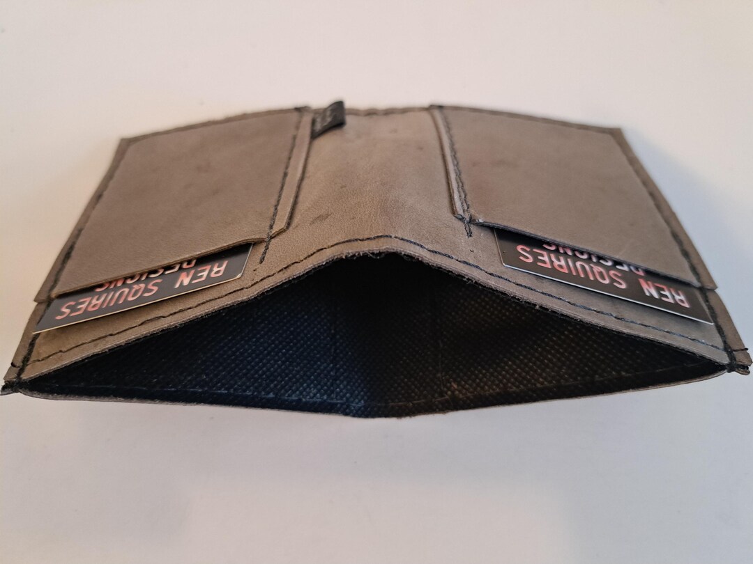 Handmade Upcycled Leather Wallet, Slim Bifold, 2-card Slots - Etsy