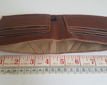 Dark Brown Leather Wallet, 4-card pockets with a lined interior for cash. Soft. Slim. Handmade. Minimal. Unique.