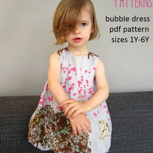 Bubble dress pattern - sizes 1 to 6 years