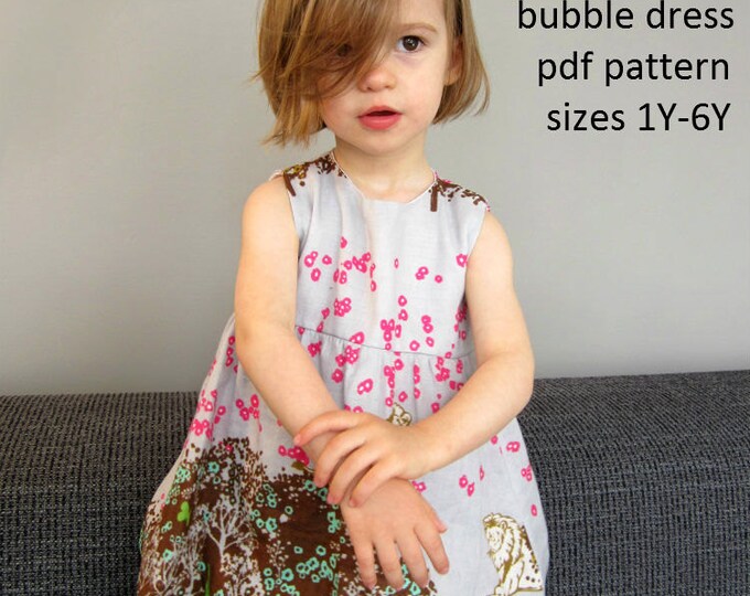 Bubble Dress Pattern Sizes 1 to 6 Years Etsy