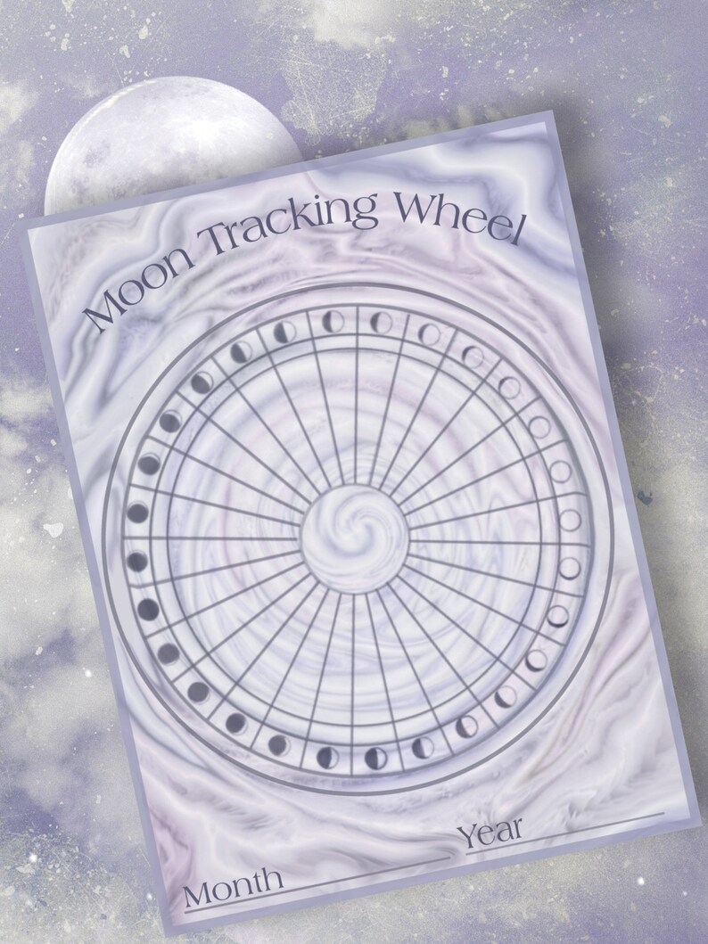 Moon Tracking Wheel for Tracking Lunar Cycles Etsy