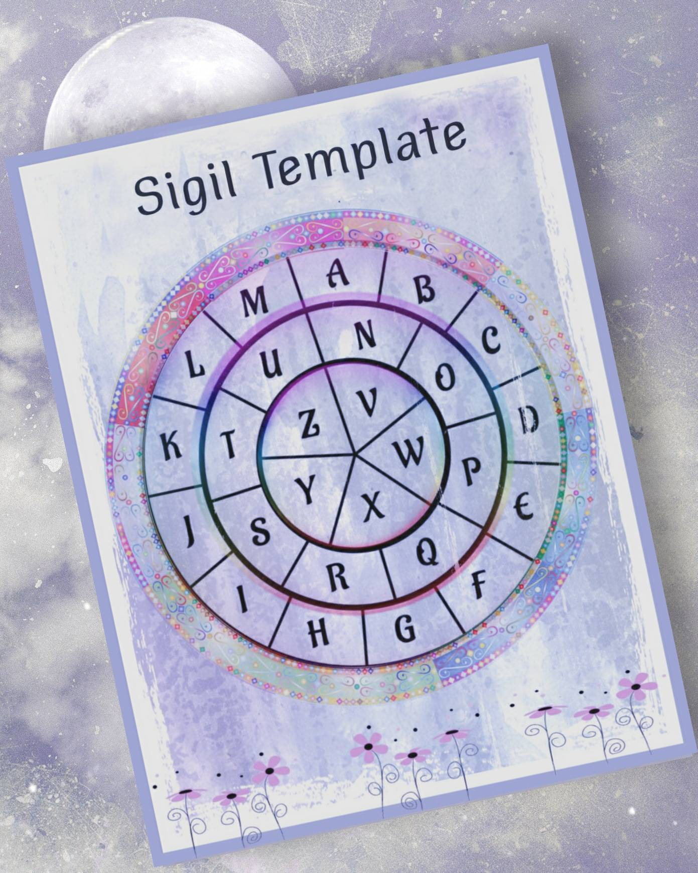 Sigil Wheel Sigil Template Your Pagan Sigils Etsy