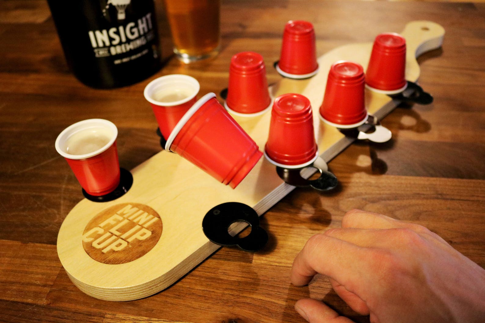 Mini Flip Cup Table Top Relay Drinking Game Handcrafted Etsy