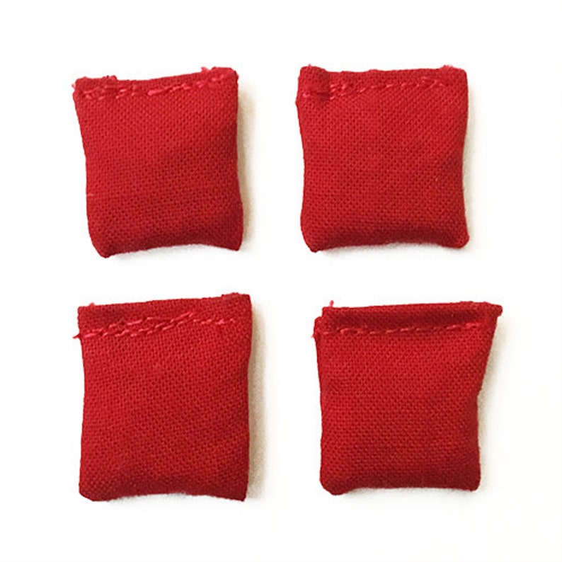 Extra Mini Bean Bags 1 Inch Square Set of 4 Red or Blue Etsy