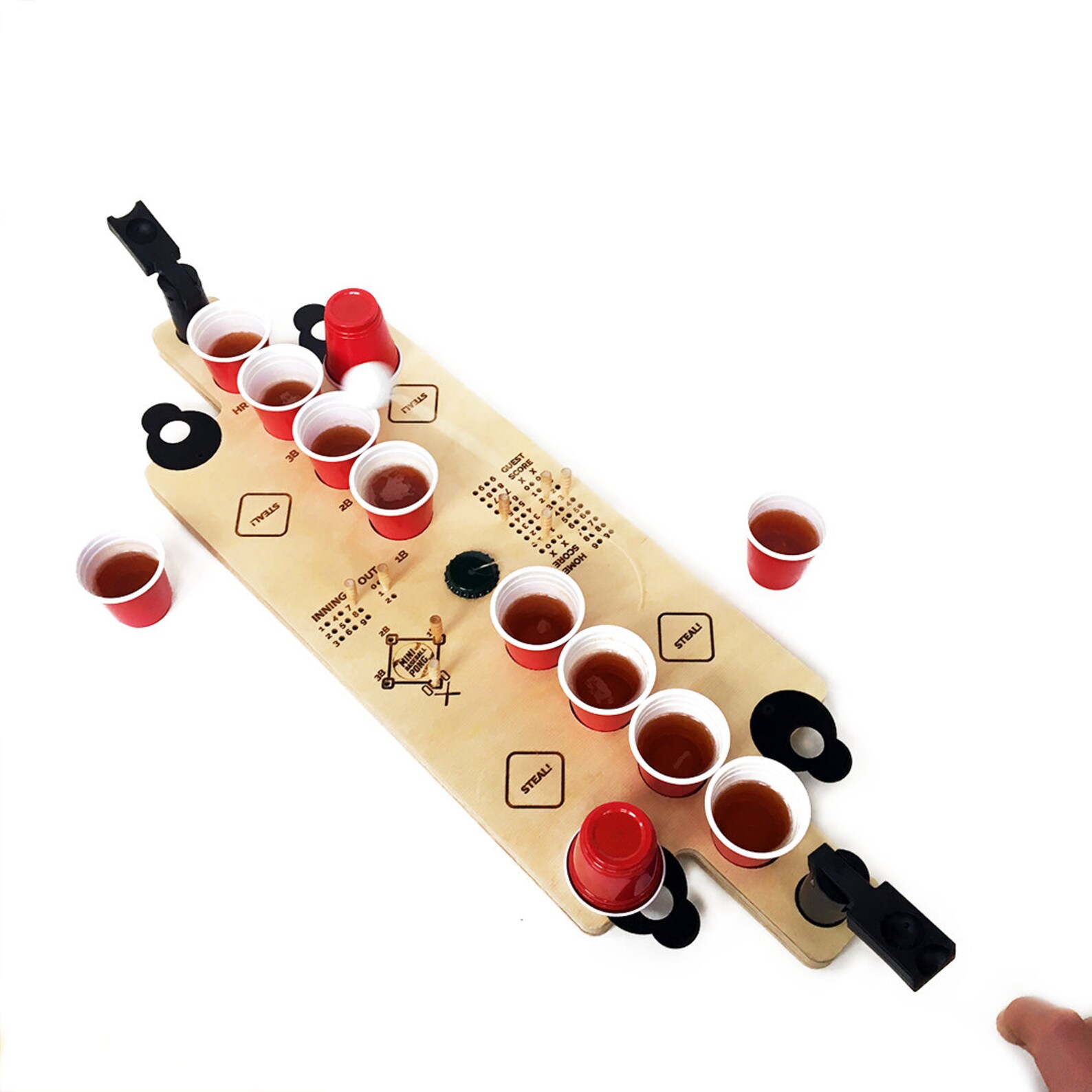 Mini Baseball Table Top Beer Pong & Flip Cup Drinking Game Etsy