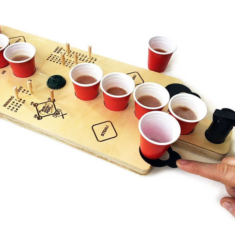 Mini Baseball Table Top Beer Pong & Flip Cup Drinking Game Etsy