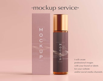 Custom cosmetic bottle mockup Service.Custom professional real Product Mockup Design.