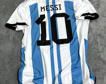 Vintage Argentina jersey, #10 Messi short jersey, Argentina retro short jersey, vintage soccer shirt, vintage jersey, World cup jersey