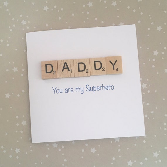 Carte De Super Heros De Papa Carte De Jour Des Peres Carte Etsy