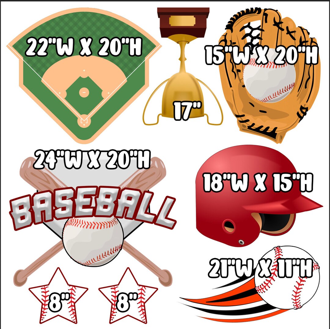 BASEBALL Yard Cards UV High Resolution Coroplast Printing Half - Etsy