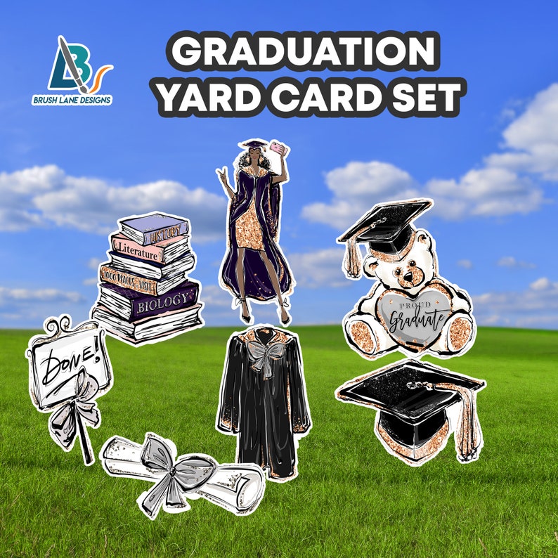 Graduation Fashion /Sassy Flairs Yard Cards uv High on sale resolution Coroplast printing. FULL SHEET