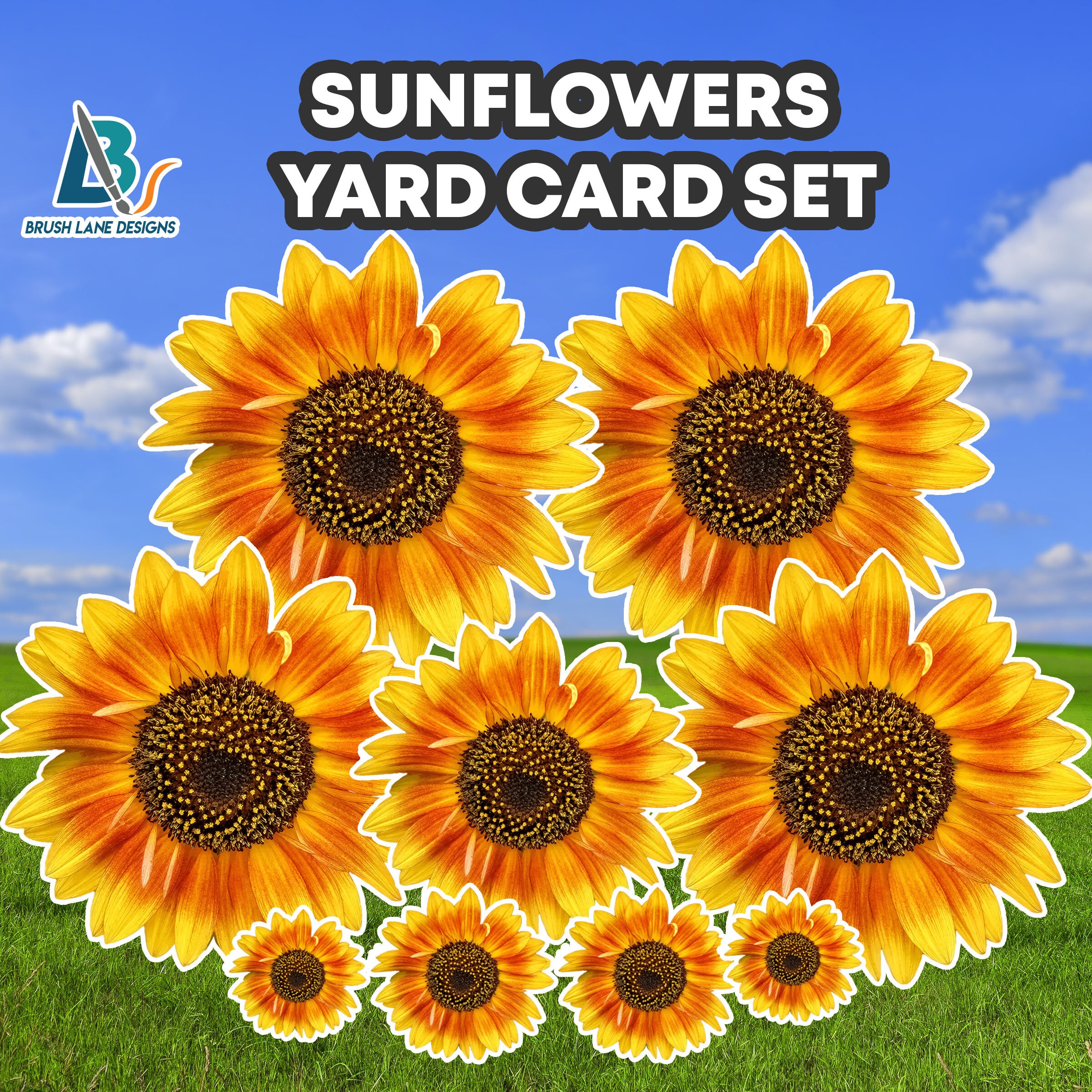 Sunflower Decor, Yard Signs, Garden Signs, Outdoor Wood Sign, Large