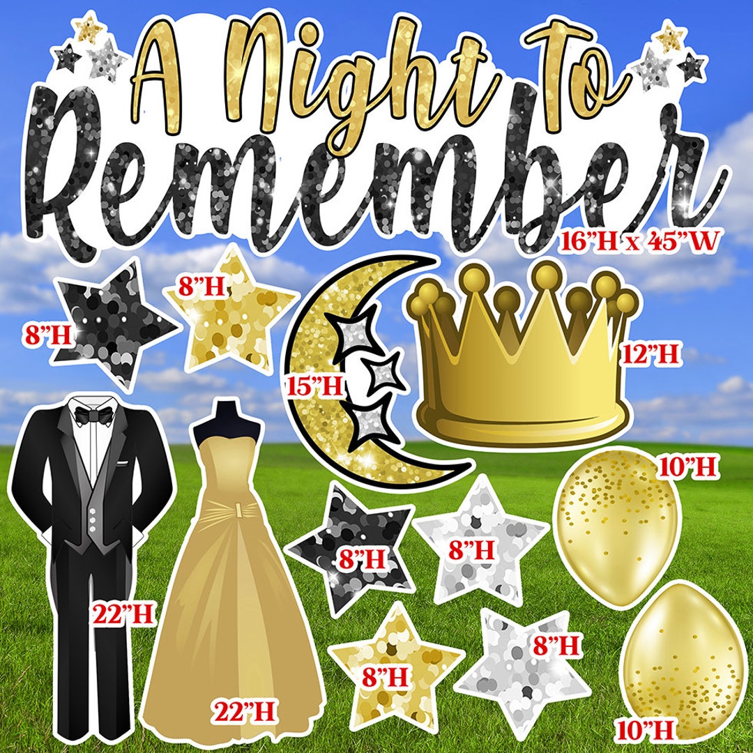 A Night to Remember Prom Yard Cards Uv High Resolution Etsy