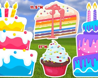Happy Birthday Cake Lawn Sign Outdoor Yard Card Personalized - Etsy Happy Birthday Cake Lawn Sign Outdoor Yard Card Personalized - Etsy