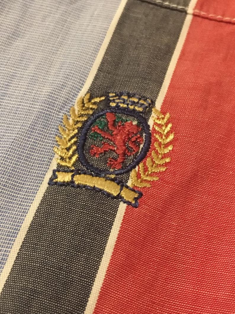 Vintage Tommy Hilfiger Striped Button Down Colorful 90s