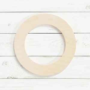 1/2" Thick Wood Ring for DIY Wreath, Frame, or Craft Project | Circle Frame | Round Wood Sign | Wreath Form | Large Wooden Circle Shape