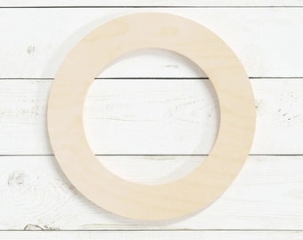 1/2" Thick Wood Ring for DIY Wreath, Frame, or Craft Project | Circle Frame | Round Wood Sign | Wreath Form | Large Wooden Circle Shape