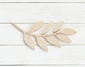 Simple Leaf Wood Craft Shape - Choose Your Size | Unfinished Wood for DIY Crafting