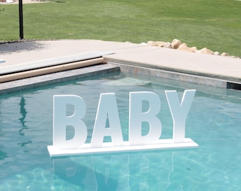 Custom Standing Floating Foam Pool Letters and Numbers | Customizable Large Foam Letters or Numbers | Pool Party Decor