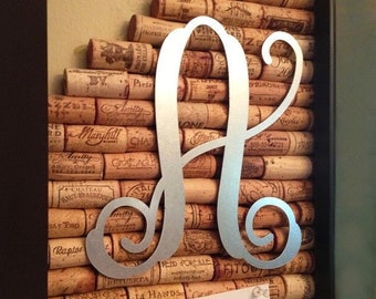 Galvanized Metal Monogram | Metal Script Letter for Wreath, Wedding Decoration, Crafts, & More | Large Metal Letter | Small Metal Letter