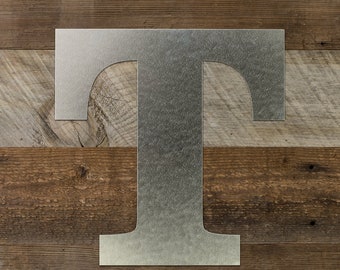 Galvanized Metal Letter | Metal Letter Wall Décor | Galvanized Metal Monogram for Wreath | Custom Large Metal Letter or Number