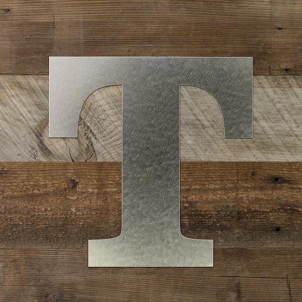 Galvanized Metal Letter | Metal Letter Wall Décor | Galvanized Metal Monogram for Wreath | Custom Large Metal Letter or Number