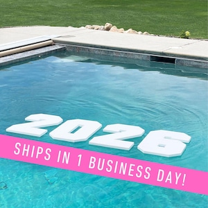2026 Graduation Pool Party Numbers: 28" White Foam Decor