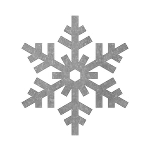 Galvanized Steel Snowflake Craft Shape: Fair Isle Winter Decor