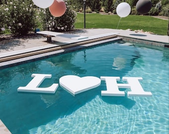 Wedding, Anniversary, or Engagement Foam Letters | 2&quot; Thick Floating Pool Letters and Numbers | Customizable Large Foam Letters
