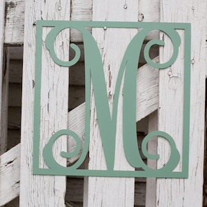 Outdoor Painted Metal Monogram | Colorful Outdoor Letter | Large Script ...