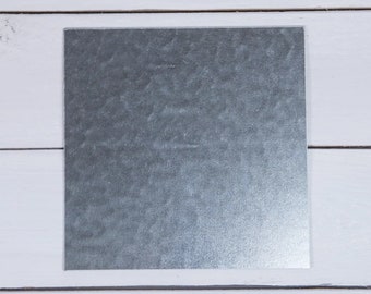 Metal Square Craft Shape |  20 Gauge Galvanized Steel Square Cutout