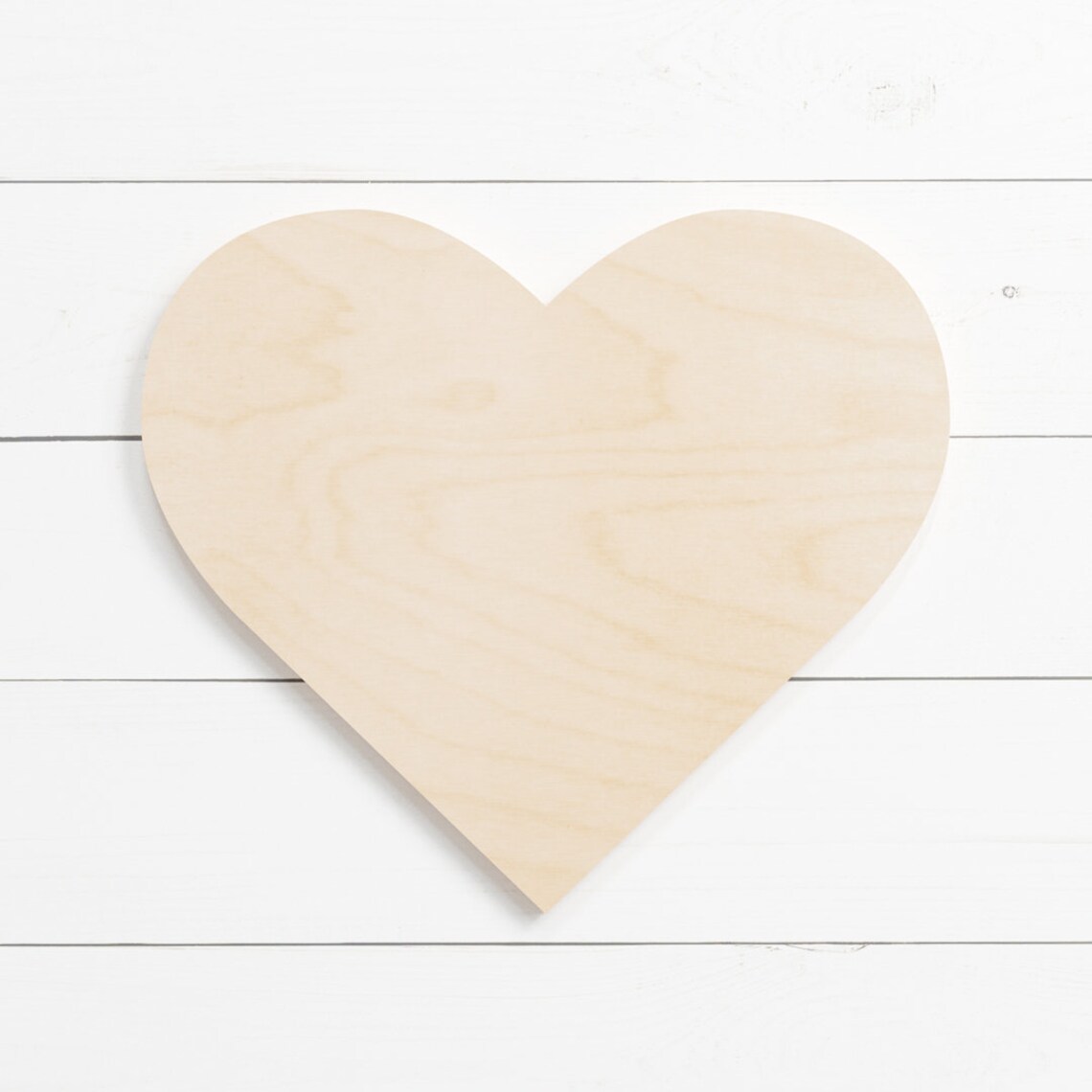 1/2 Thick Unfinished Wood Heart Shape Wooden Heart Etsy