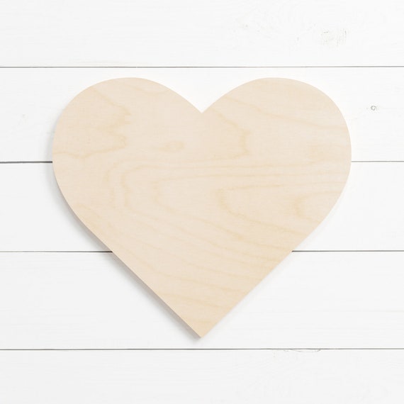 Wood Hearts for Crafts 12 Inch, 4 Pack DIY Blank Wooden Heart Shape  Ornaments for Crafts Unfinished Hearts Wood Cutout for Crafts Valentine's  Hearts