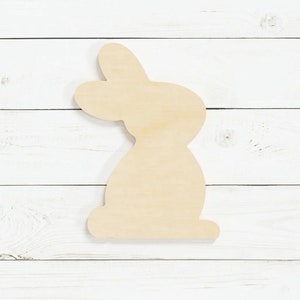 Bunny Cutout Craft Shape | Choose Your Size | Unfinished Wood for DIY Crafting