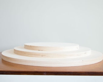 1/2" Thick Unfinished Wood Circle Shape in Various Sizes | Cake Circle | Cake or Cupcake Stand | Large Circle Shape | Circle Craft Shape