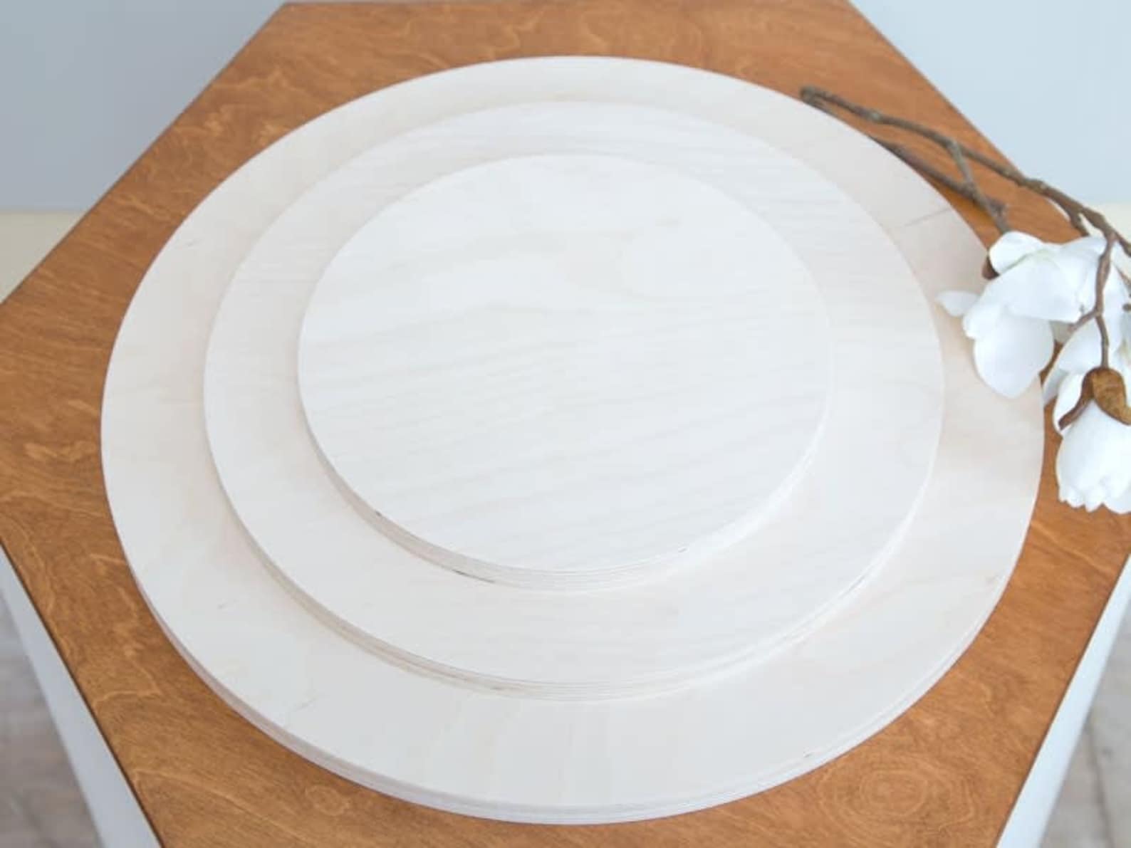 1/2 Thick Unfinished Wood Circle Shape in Various Sizes Etsy